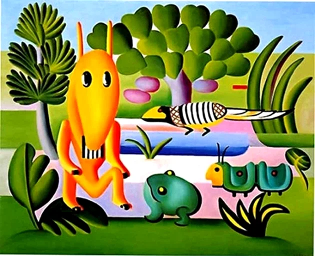 Imagem da obra "A Cuca" de Tarsila do Amaral