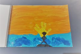 Atividade desenvolvida na Educação Infantil a partir do poema de Manoel de Barros: O menino e o rio.