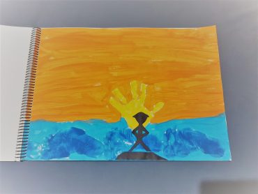 Atividade desenvolvida na Educação Infantil a partir do poema de Manoel de Barros: O menino e o rio.
