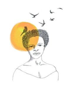 Desenho de Esperança Garcia presente no site do Instituto Esperança Garcia.