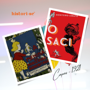 Capas livros A Menina do Nariz arrebitado e O Saci