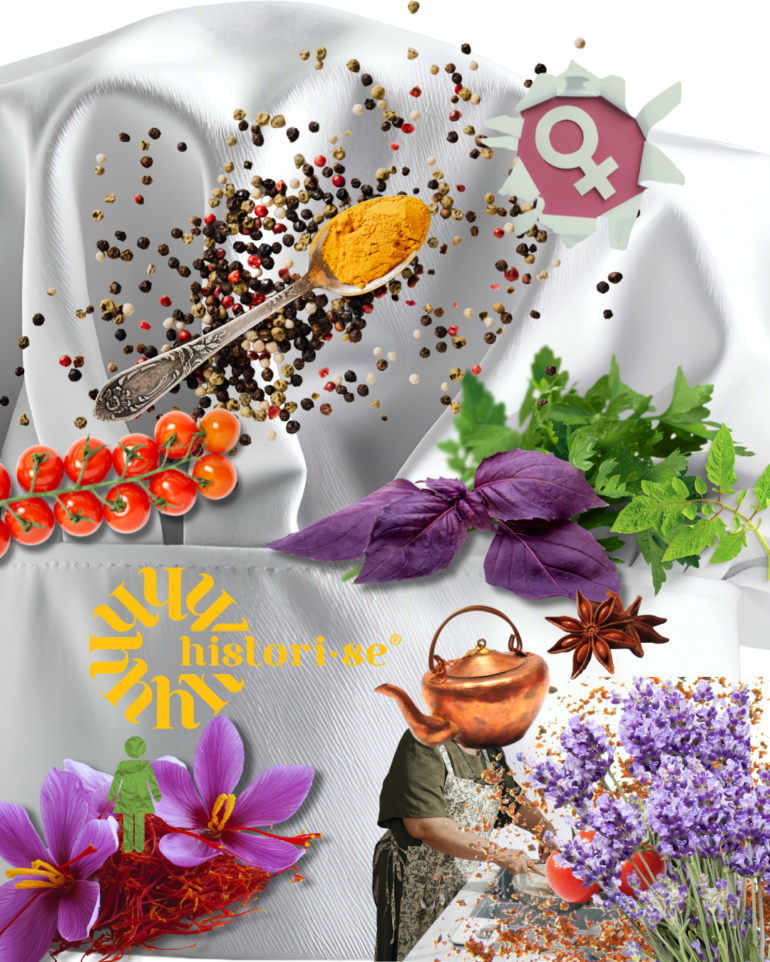 Colagem com imagens que lembram a prática da culinária